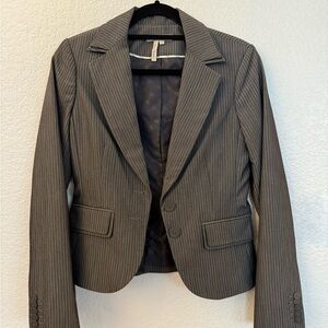 BCBGeneration Charcoal Pinstripe Jacket